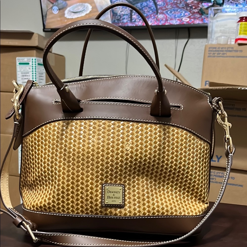 Dooney & Bourke Brown and Tan satchel Women's Bag